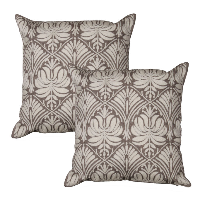 Marshall Home Garden Damask Throw Pillow Wayfair